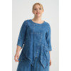 24255  Big Size Blue Blouse