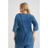 24255  Big Size Blue Blouse