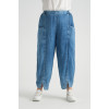 24256  Big Size Blue Trousers