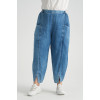 24256  Big Size Blue Trousers