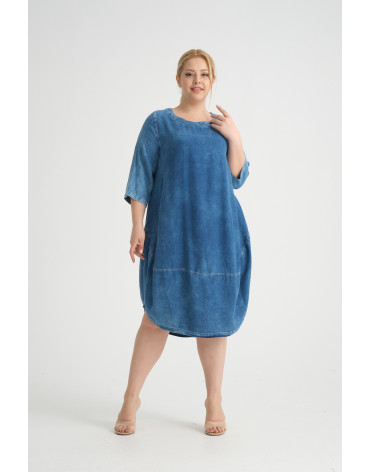 24257  Big Size Blue Dress