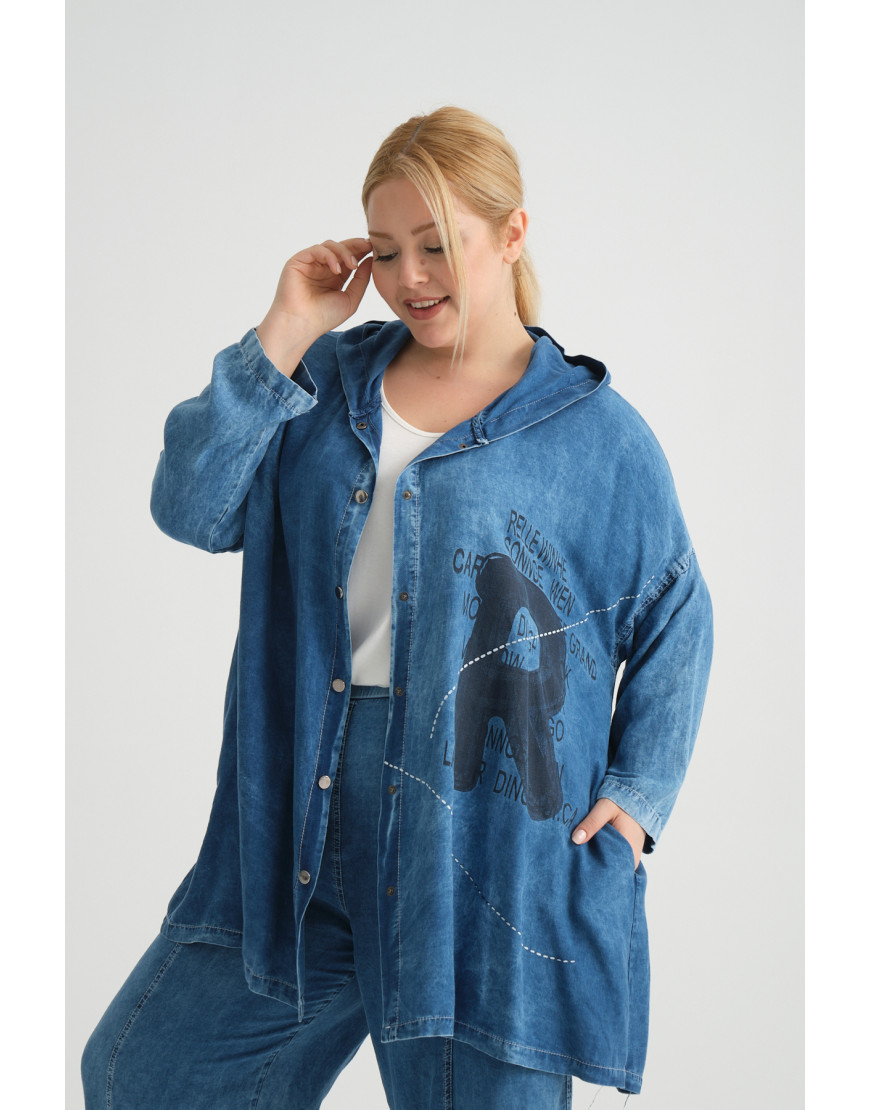 24260  Big Size Blue Jacket