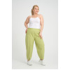 24279  Big Size Pistachio Green Trousers