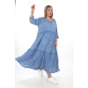 24281  Big Size Indigo Dress