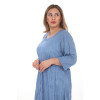 24281  Big Size Indigo Dress