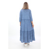 24281  Big Size Indigo Dress