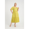 24281  Big Size Lemon Dress