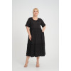 24281  Big Size Black Dress