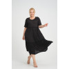 24281  Big Size Black Dress