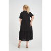 24281  Big Size Black Dress