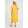 24281  Big Size Yellow Dress