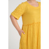 24281  Big Size Yellow Dress