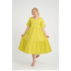 24282  Big Size Lemon Dress