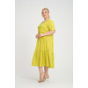 24282  Big Size Lemon Dress