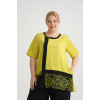 24290  Big Size Lemon Blouse