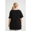 24290  Big Size Black Blouse