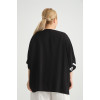 24294  Big Size Black Blouse