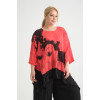 24316  Big Size Red Blouse