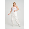 24318  Big Size Ekru Trousers