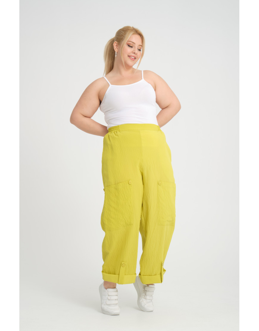 24318  Big Size Lemon Trousers