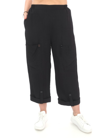 24318  Big Size Black Trousers