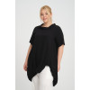 24319  Big Size Black Blouse