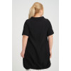 24319  Big Size Black Blouse