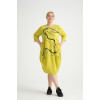 24320  Big Size Lemon Dress