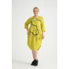 24320  Big Size Lemon Dress