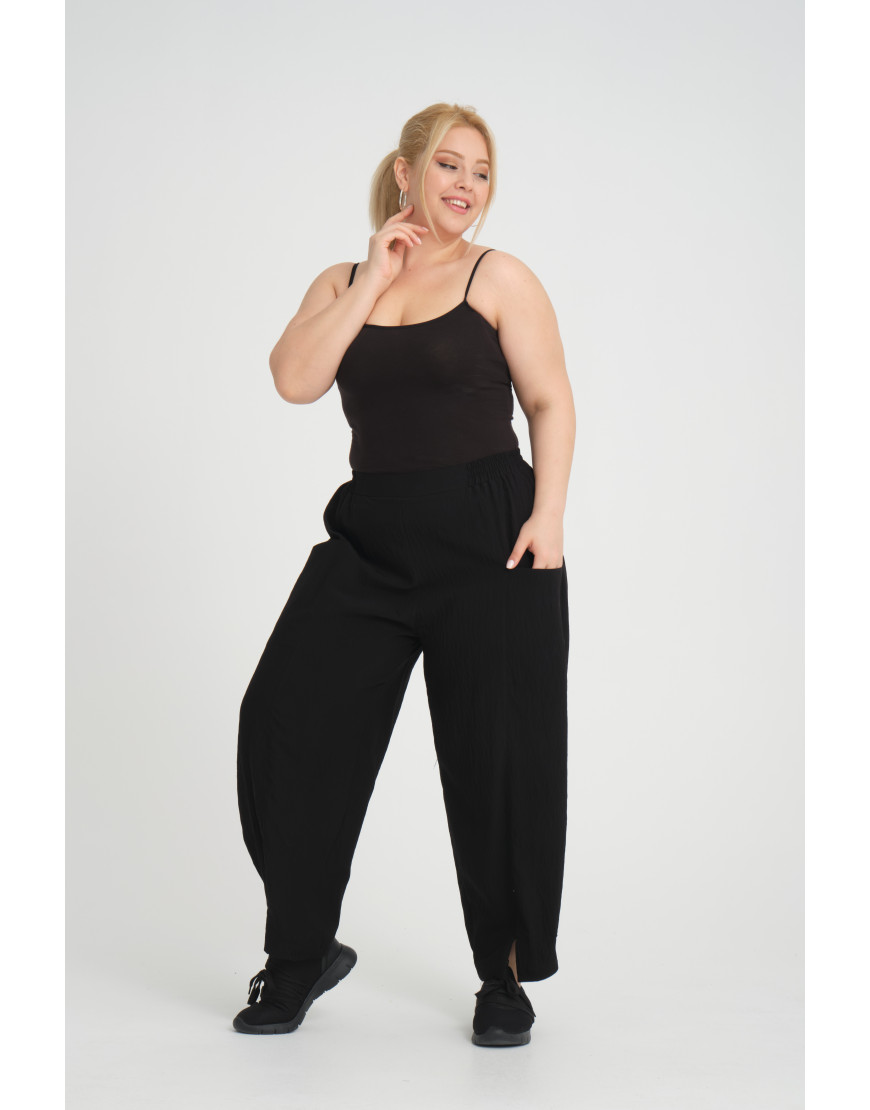 24338  Big Size Black Trousers