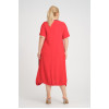 24350  Big Size Red Dress