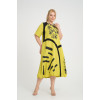 24350  Big Size Lemon Dress